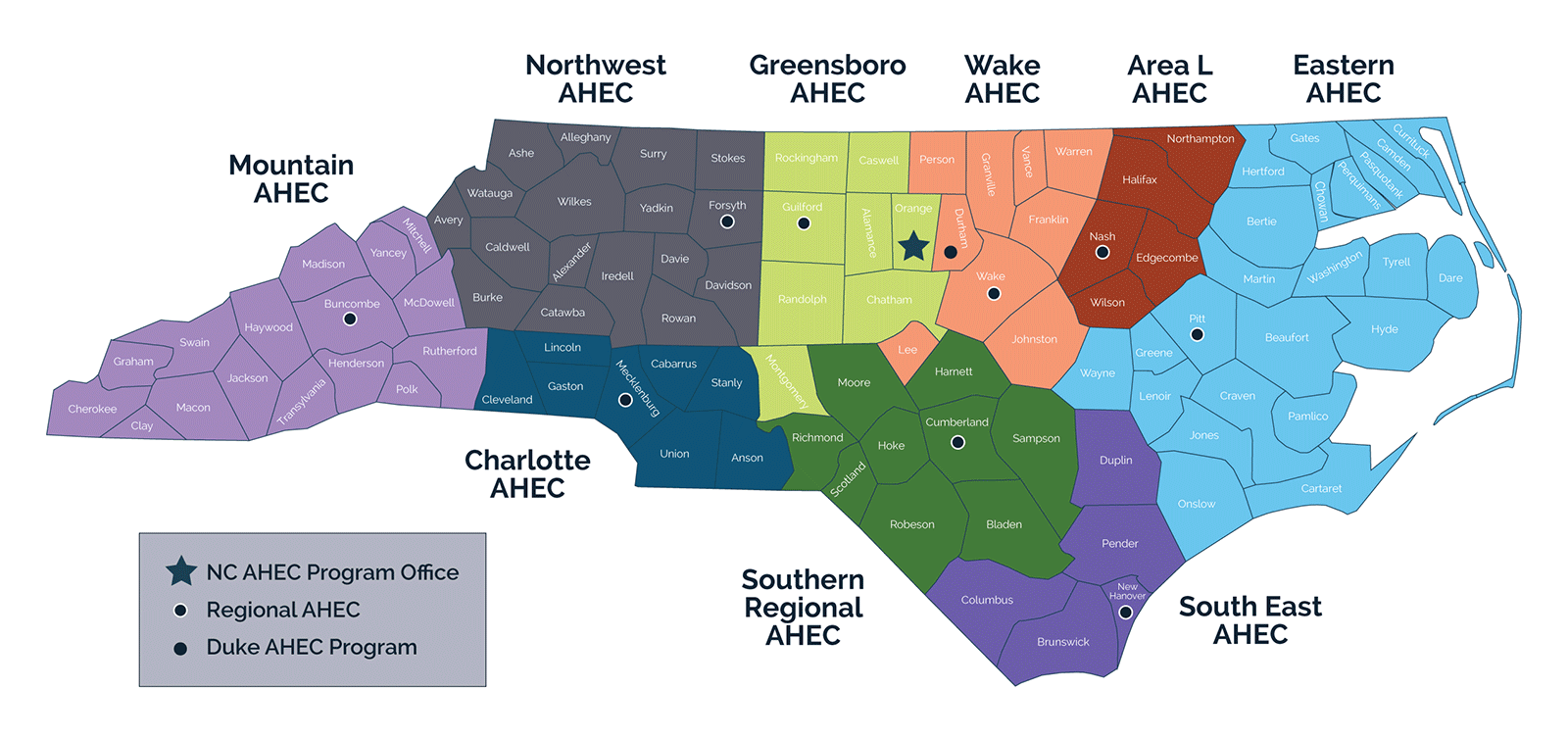 Greensboro AHEC Service Region